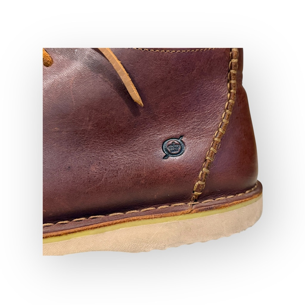 Born Børn Leather Chukka Boots Mens 9.5 Brown Lace Up Ankle Boots Comfort Casual - Picture 8 of 11